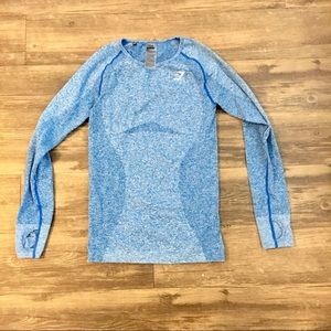 Gymshark Long Sleeve Seamless Top - Blueberry Marl